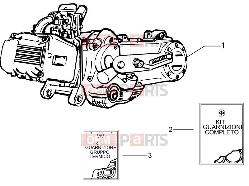 PIAGGIO Zip 50 4T Engine » Engine, assembly