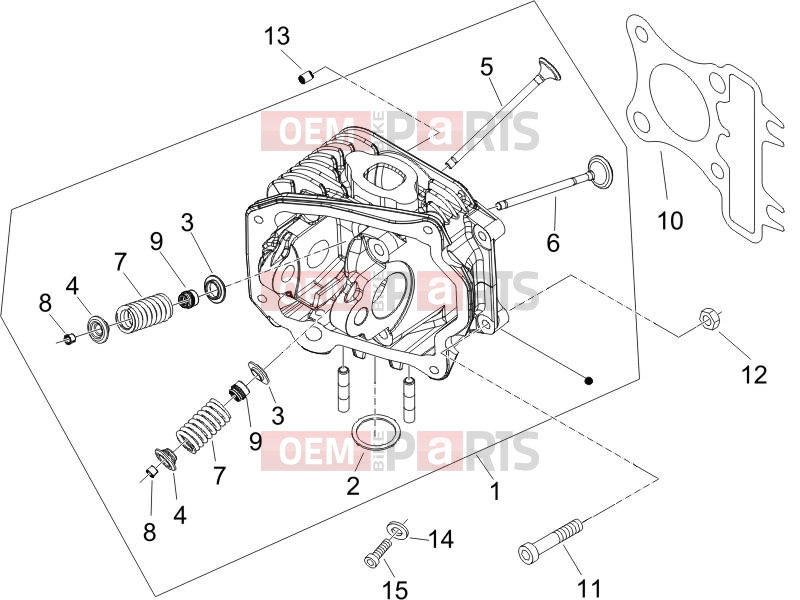 Engine » Head unit - Valve - Piaggio Zip 50 4T 2016