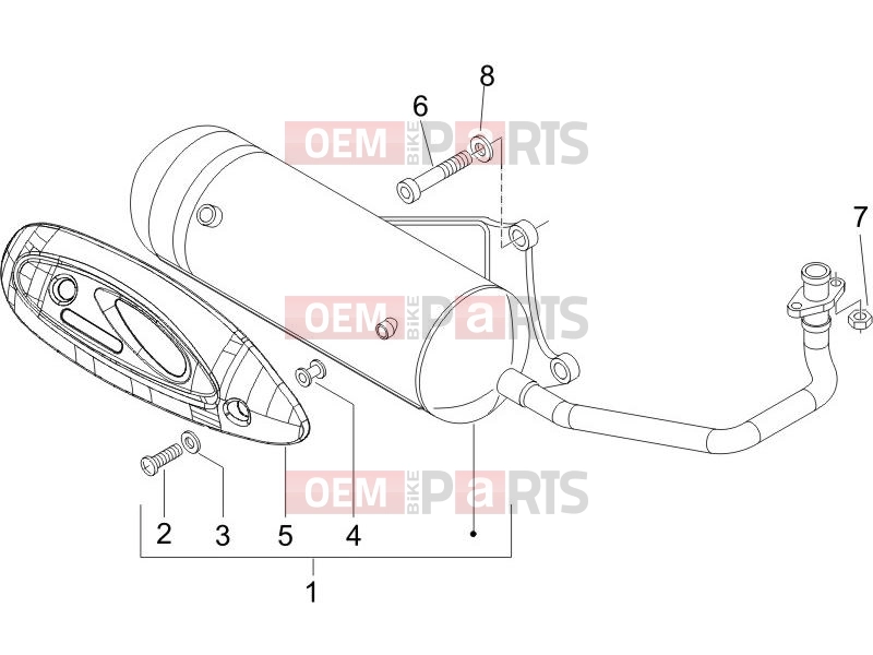 Engine » Silencer - Piaggio Zip 50 4T 2017