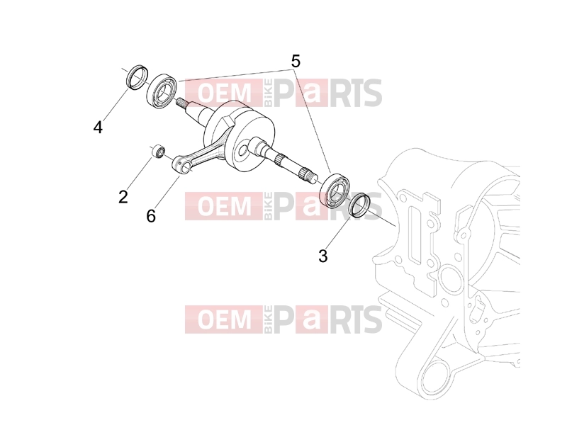 Engine » Crankshaft - Piaggio Zip 50 SP 2008