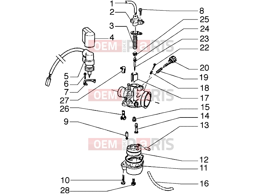 Engine » Carburettor - Piaggio Zip SP 50 old.