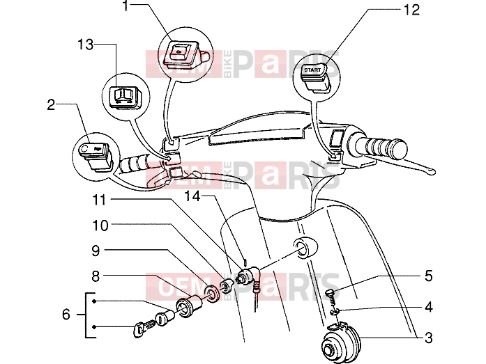 Electrical system » Electrical devices - Piaggio Zip SP 50 old.
