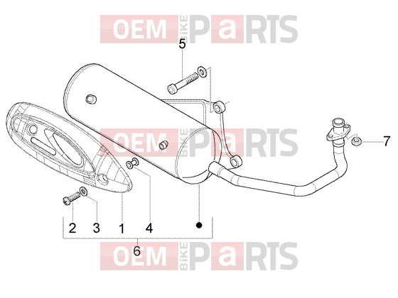 Engine » Silencer - Piaggio Fly 50 2T