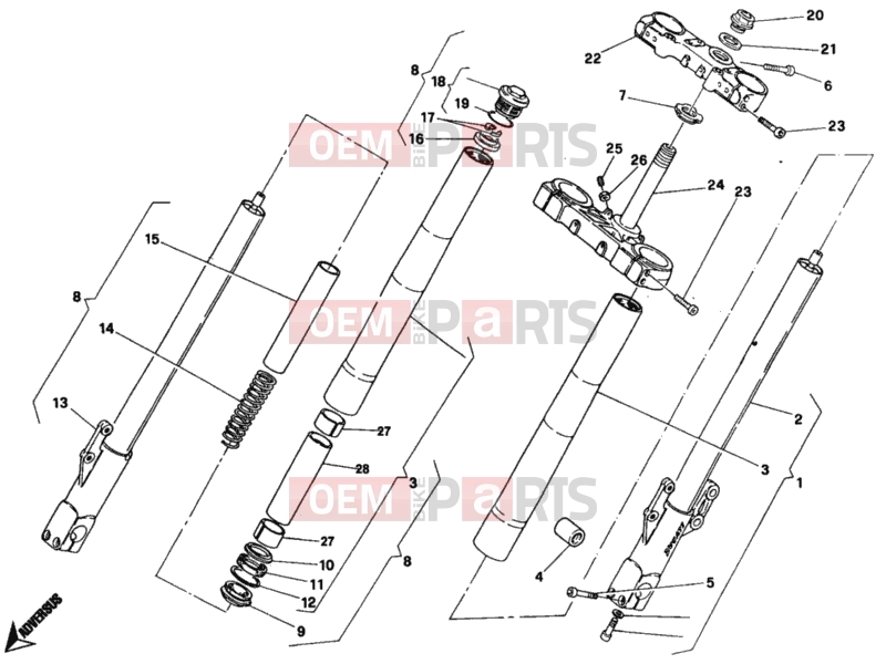 DUCATI 2008 Monster 400 FRONT FORK » FRONT SUSPENSION