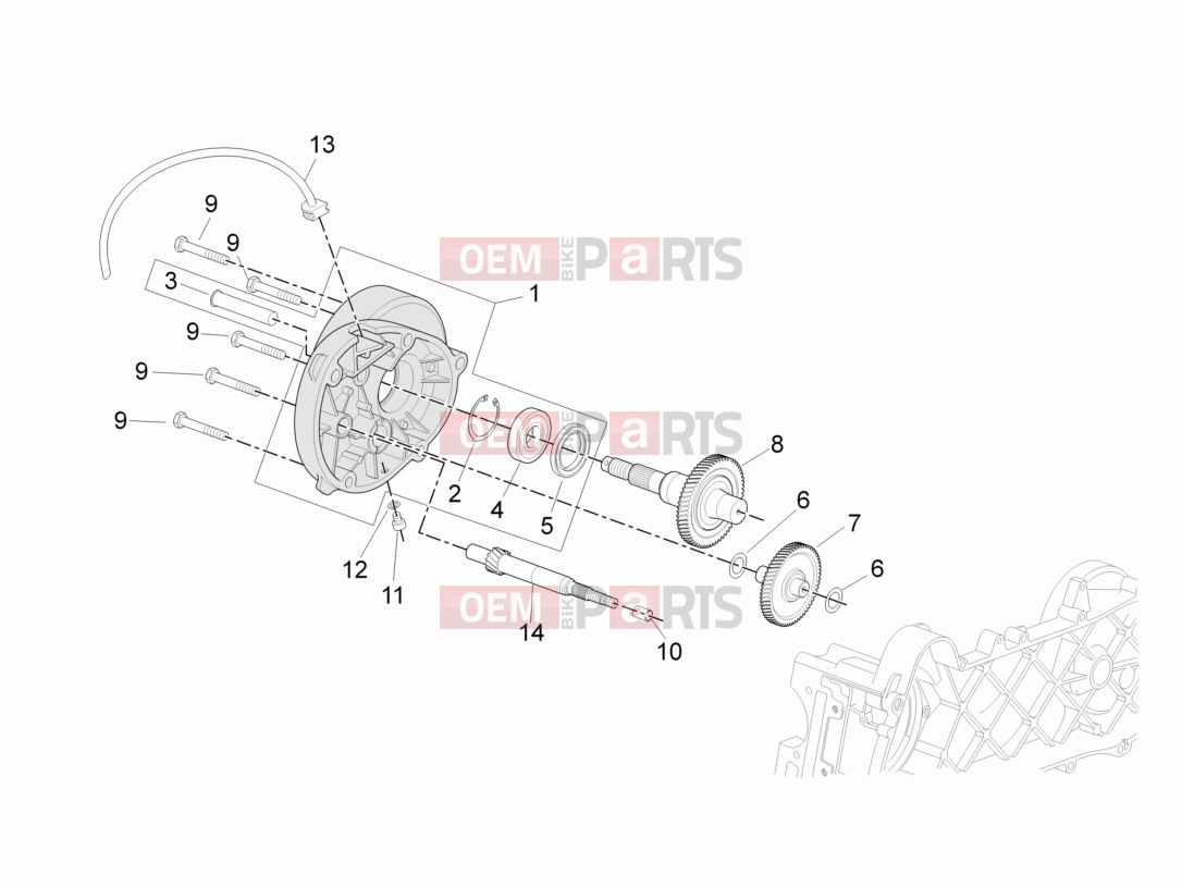 derbi Boulevard 100 4T Engine » Reduction unit
