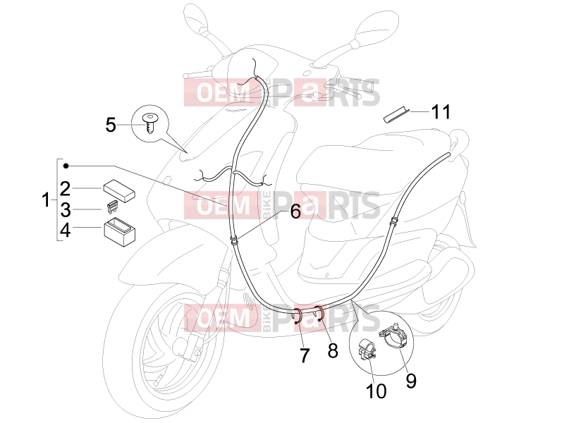 derbi Boulevard 150 4T Electrical system » Main cable harness
