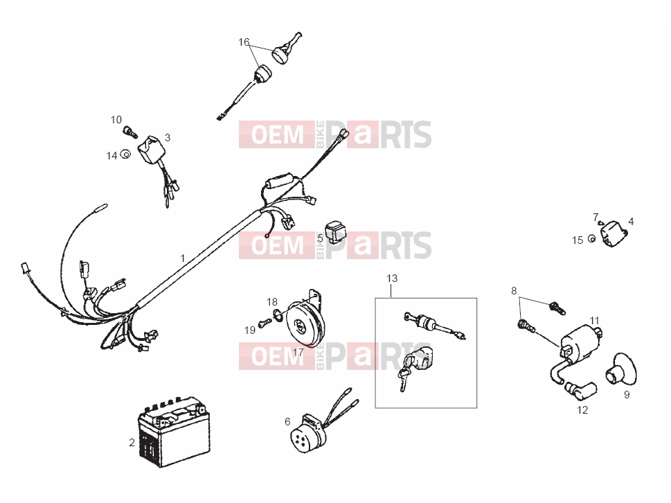 derbi QUAD DFW 50 Tables » Electrical system