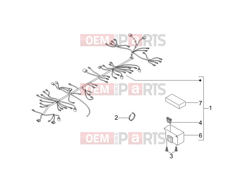 Electrical system » Main cable harness - Derbi Sonar 150 2009