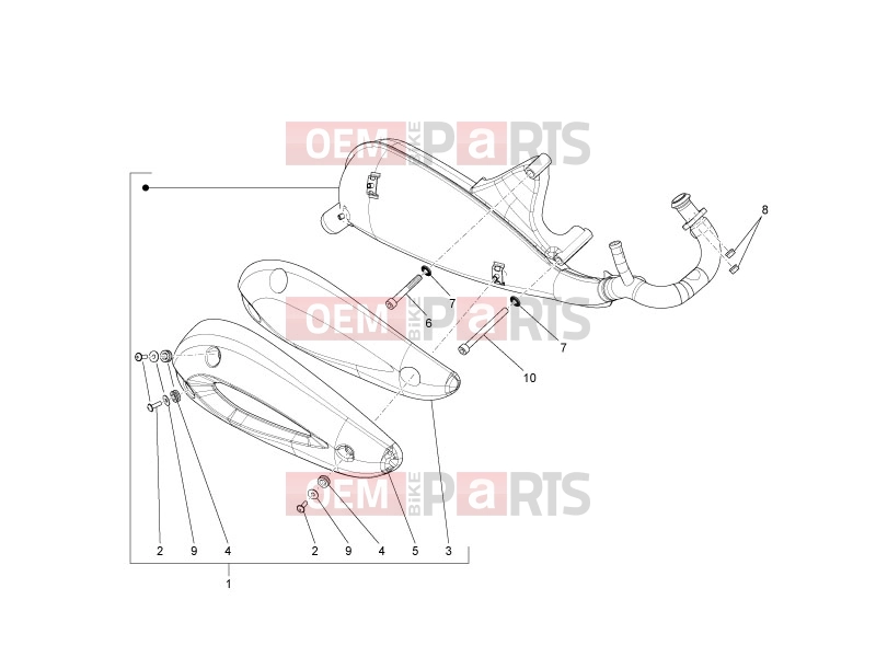 derbi Sonar 50 2T Engine » Silencer