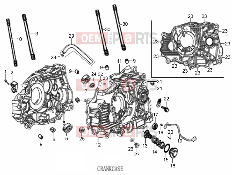 derbi STX 150 Engine » CRANKCASE