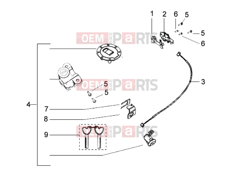 Frame » Locks - Derbi STX 150 2019