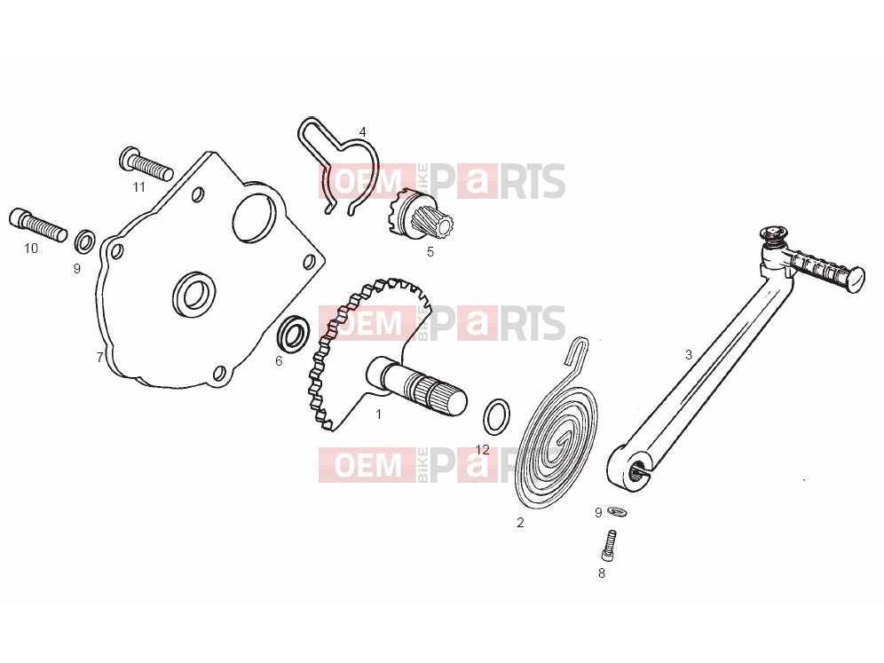 derbi Variant Start-Courier 50 Tables » Starter assembly