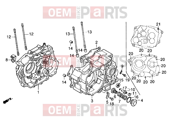 Engine » Crankcase - Gilera Coguar