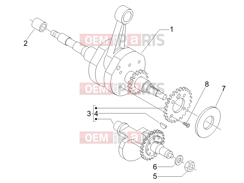 gilera 2007 Fuoco 500 Engine » Crankshaft
