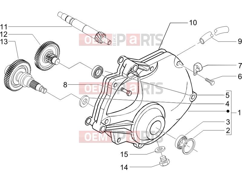 gilera 2011 Fuoco 500 Engine » Reduction unit