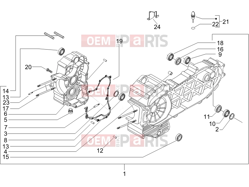 gilera 2012 Fuoco 500 Engine » Crankcase