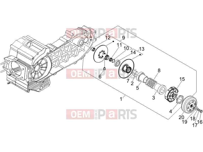 gilera 2012 Fuoco 500 Engine » Driven pulley