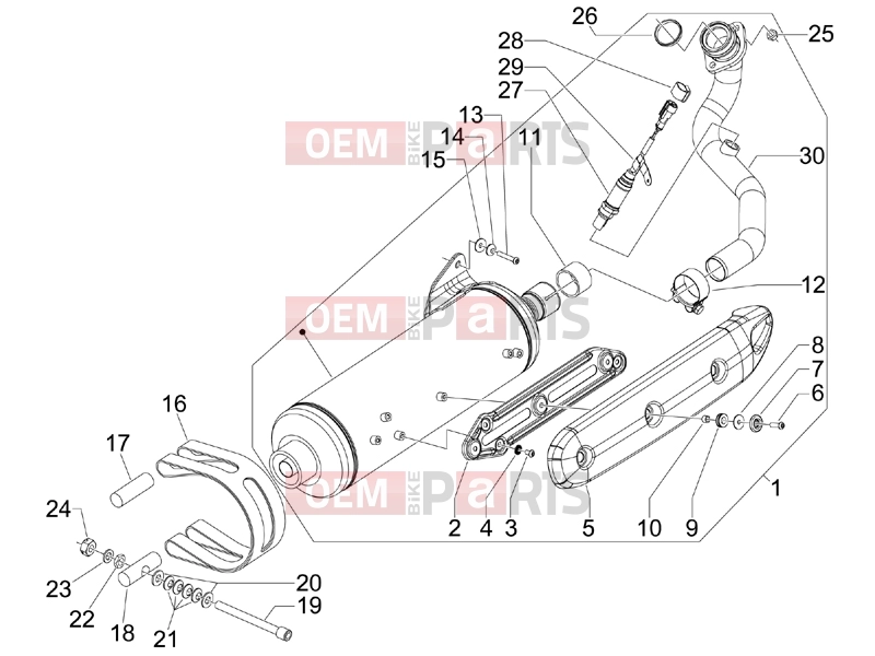 gilera 2014 Fuoco 500 Engine » Silencer