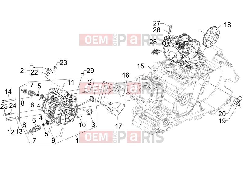 gilera 2009 GP 800 Centenario Engine » Head unit - Valve