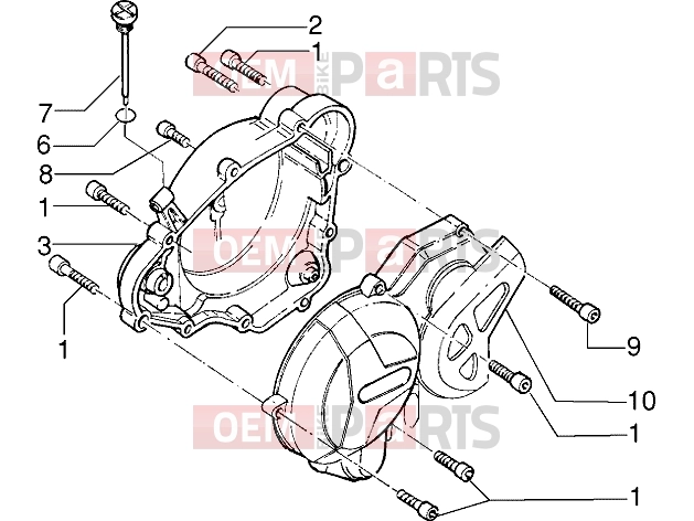 gilera GSM Engine » Half crankcase covers