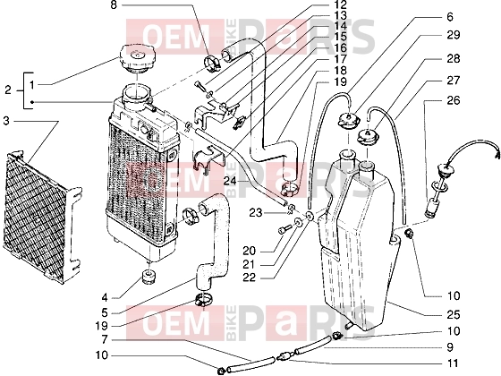 Engine » Radiator - Gilera H@k