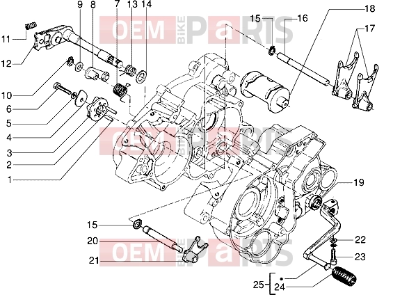 Engine » Selector drum - Gilera H@k