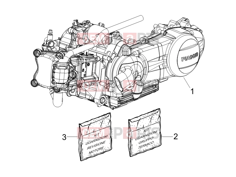 gilera 2007 Nexus 250 Engine » Engine, assembly