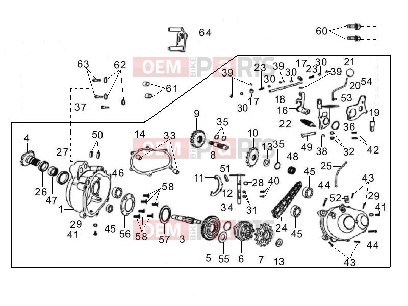 gilera 2007 Oregon 250 Engine » Gear-box components