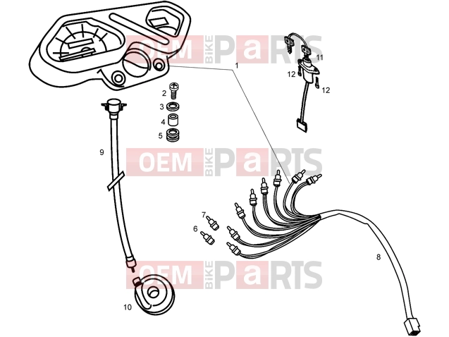 Electrical system » Speedometer and components - Gilera RCR