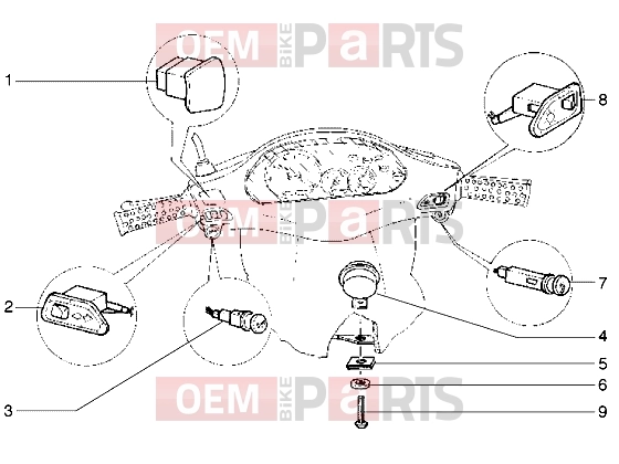 gilera Runner 50 2T Electrical system » Switch-Horn