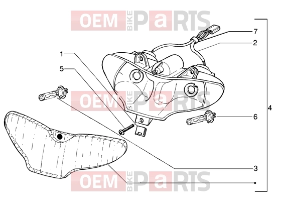 Electrical system » Optical unit - Gilera Runner 125 VX 4T