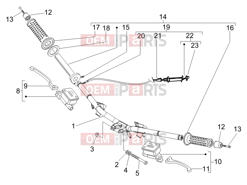 gilera 2009 Runner 50 SP -SC- Handlebars/Steering » Handlebars - Master cil.