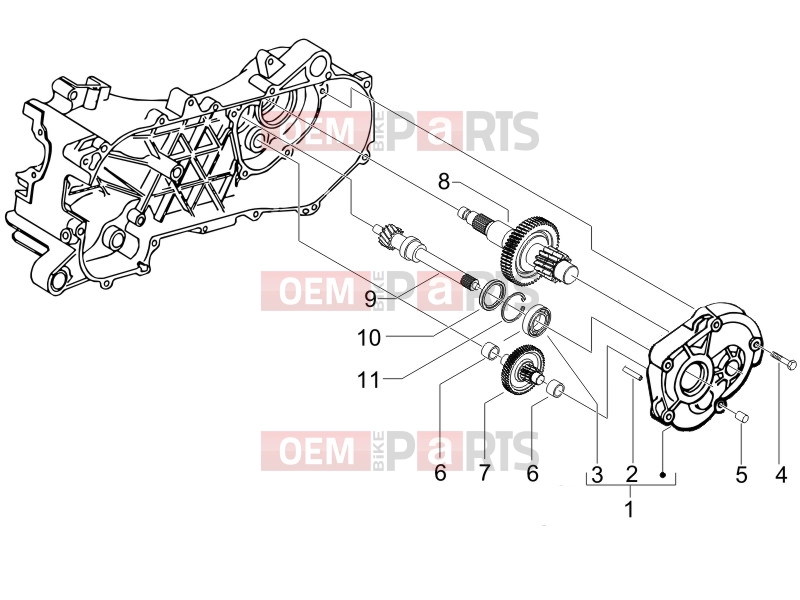 gilera 2009 Runner 50 SP -SC- Engine » Reduction unit
