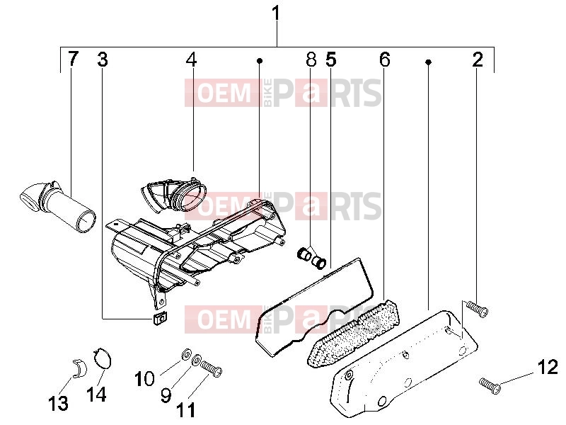 Engine » Air filter - Gilera Runner 50 SP 2006