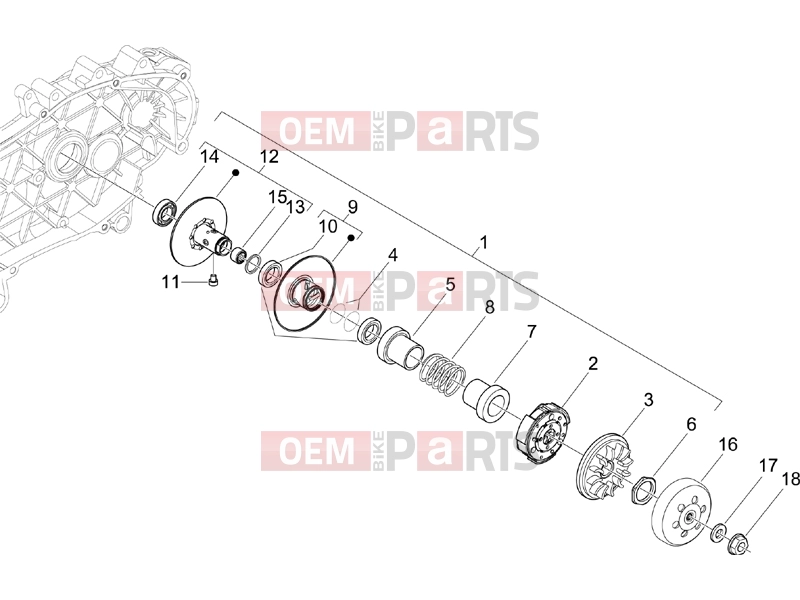 Engine » Driven pulley - Gilera Runner 125 ST 4T 2015