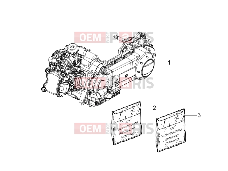 gilera 2016 Runner 125 ST 4T Engine » Engine, assembly