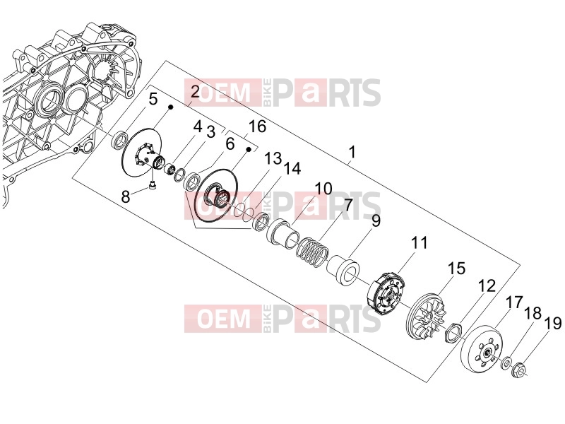 gilera 2010 Runner 200 ST 4T Engine » Driven pulley