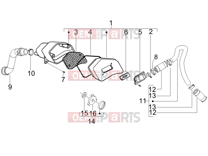 Engine » Secondary air box - Gilera Stalker 50 2011
