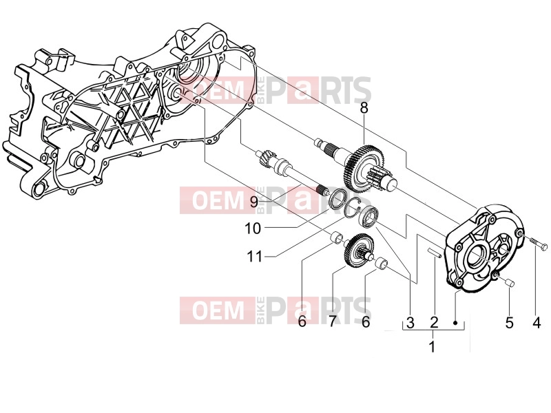 gilera 2012 Stalker 50 Engine » Reduction unit