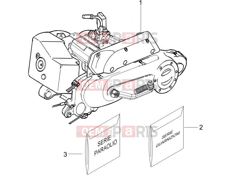 gilera 2009 Storm 50 Engine » Engine, assembly