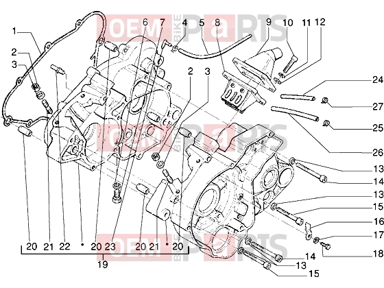 Engine » Crankcase - Gilera Surfer