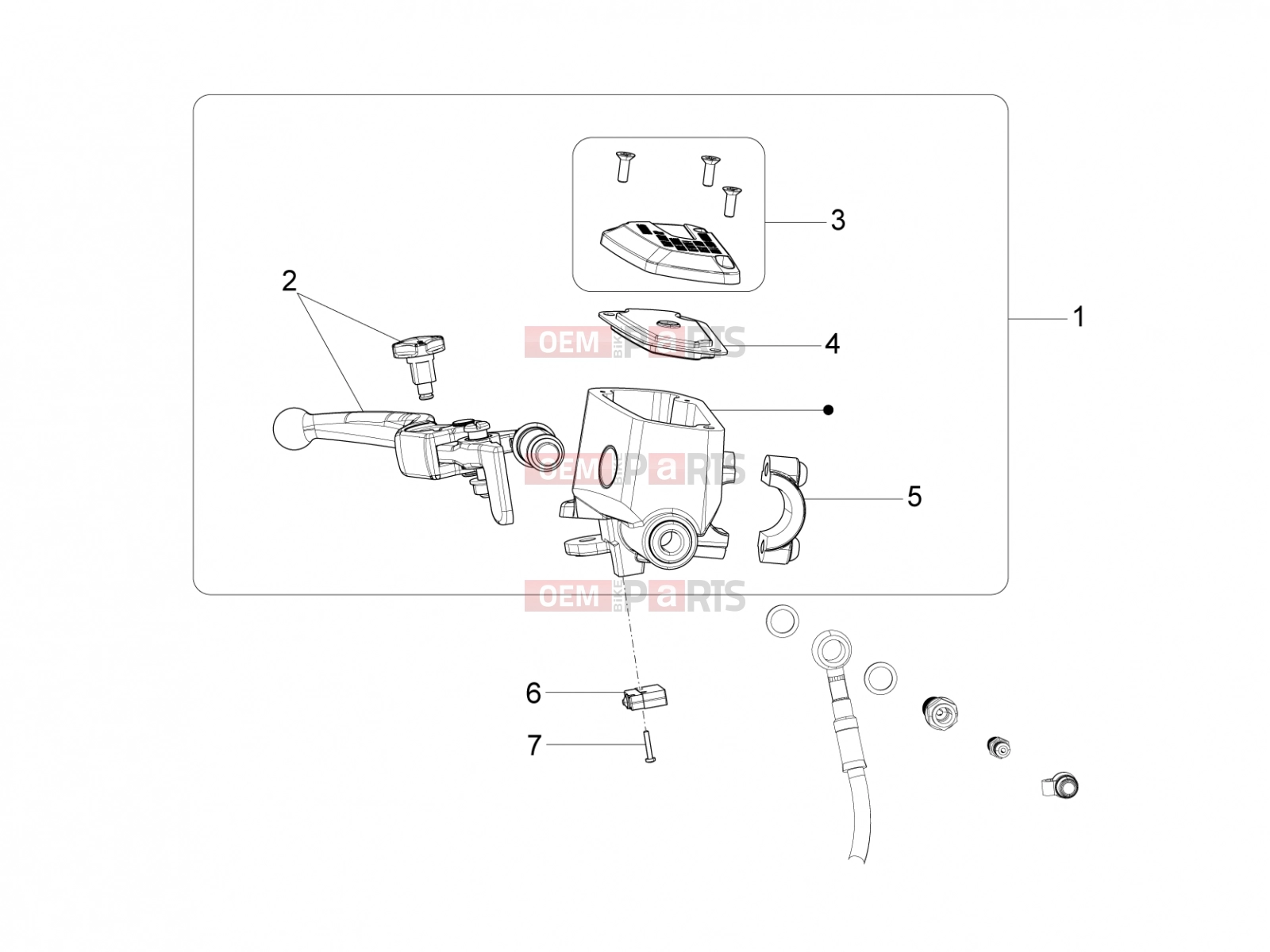 Brake system » Front master cilinder - Motoguzzi Eldorado 1400 ABS 2017