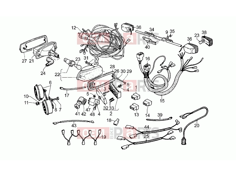 FRAME » Electrical system - Motoguzzi SP 1000 1982