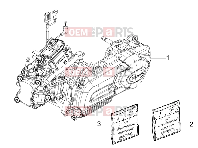 Engine » Engine, assembly - Piaggio MP3 125 ie 2008-2011 (EMEA)