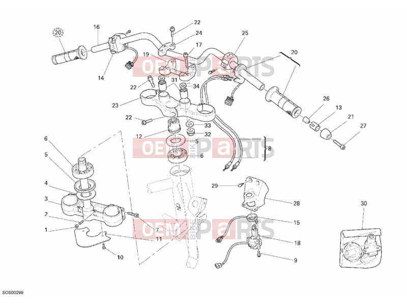 DUCATI 2007 Multistrada 1100 HANDLEBAR » HANDLE BAR