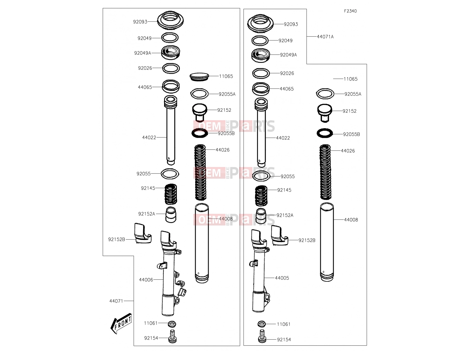 Front Fork - Kawasaki J125 (SC125CHFA) 2017