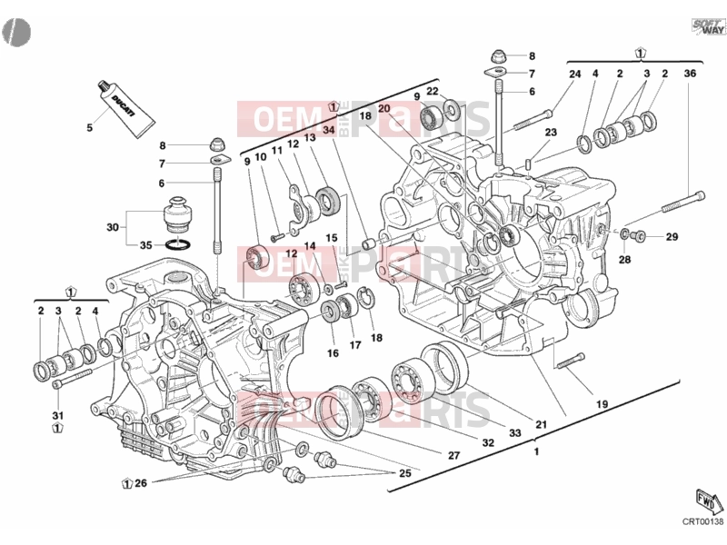 DUCATI 2007 Monster S4R CRANKCASE » ENGINE CASE