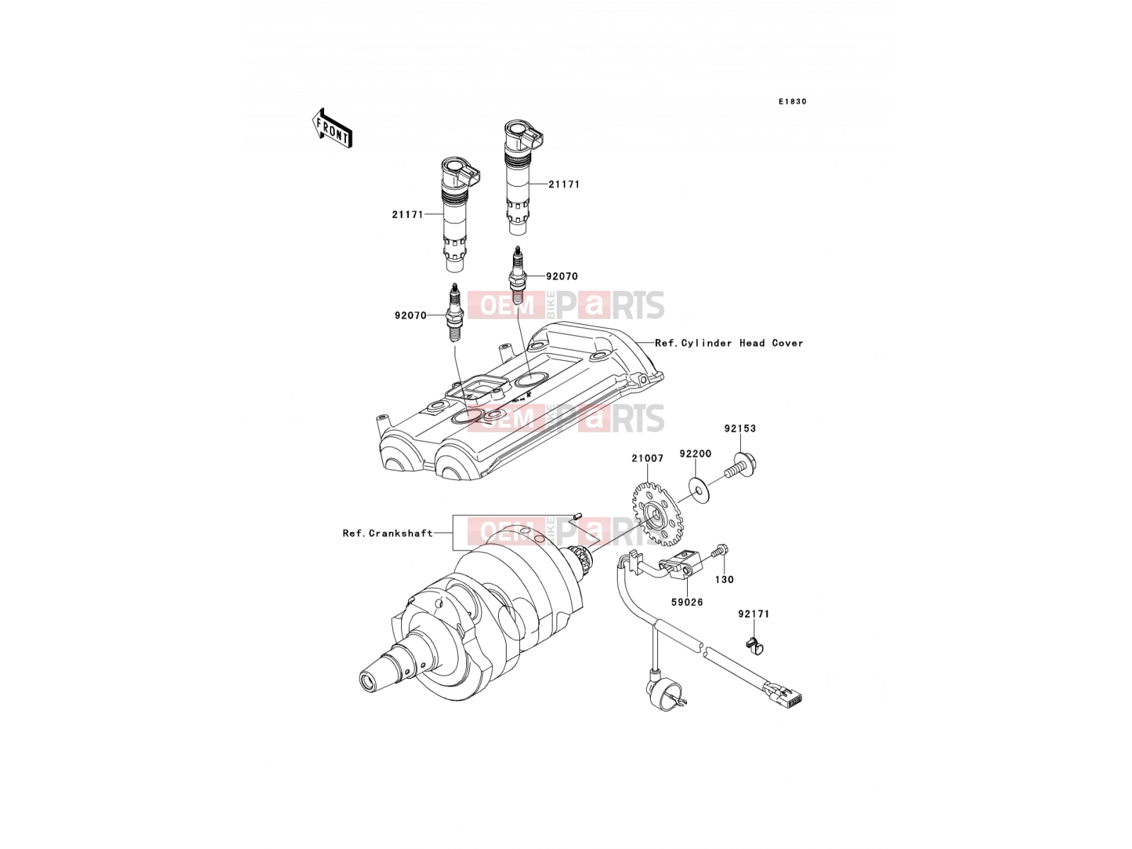 Ignition System - Kawasaki ER-6f ABS (EX650B7F) 2007