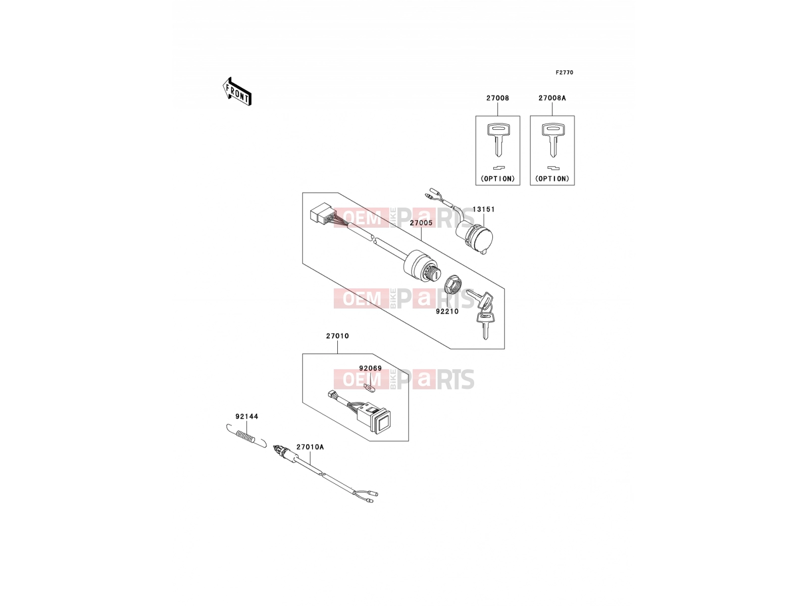 Ignition Switch - Kawasaki MULE 610 4x4 (KAF400A9F) 2009