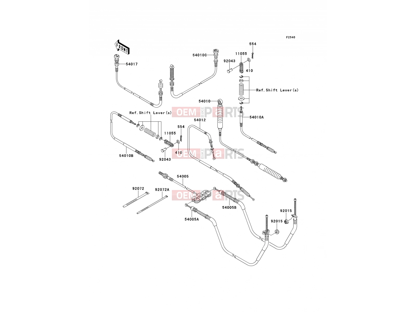 Cables - Kawasaki MULE 610 4x4 (KAF400AEF) 2014